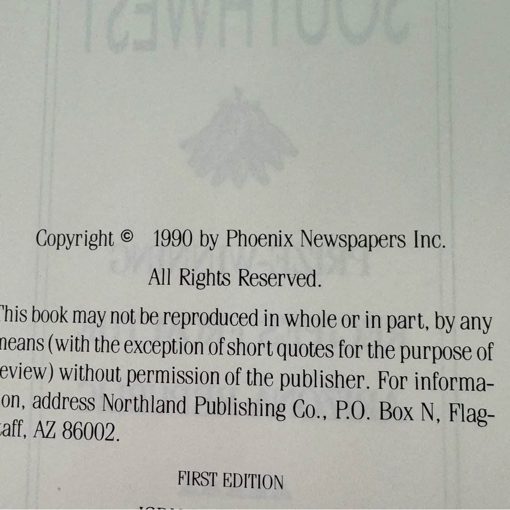 Vintage Savory Southwest Prize Winning Recipes Arizona Republic Cookbook